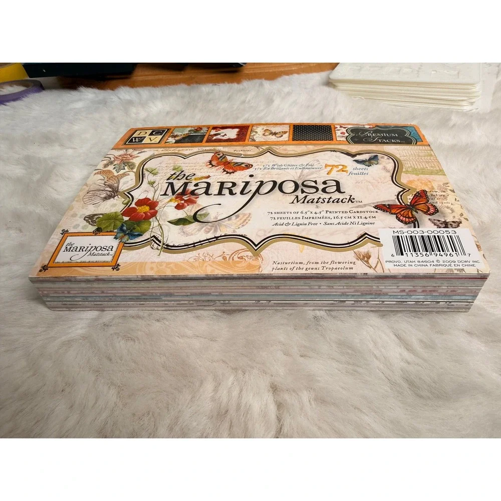Scrapbooking Card Making Supply Lot DCWV Mariposa Matstack Stencils Stamps Tape